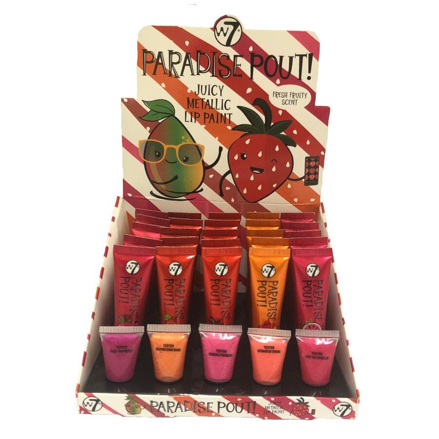 W7 Paradise Pout! Juicy Metallic Lip Paint