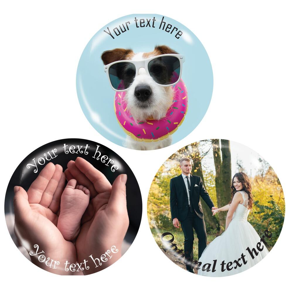 Photo Magnets | Personalised Fridge Magnets from Photos. Optional Text. A Gift to Remember