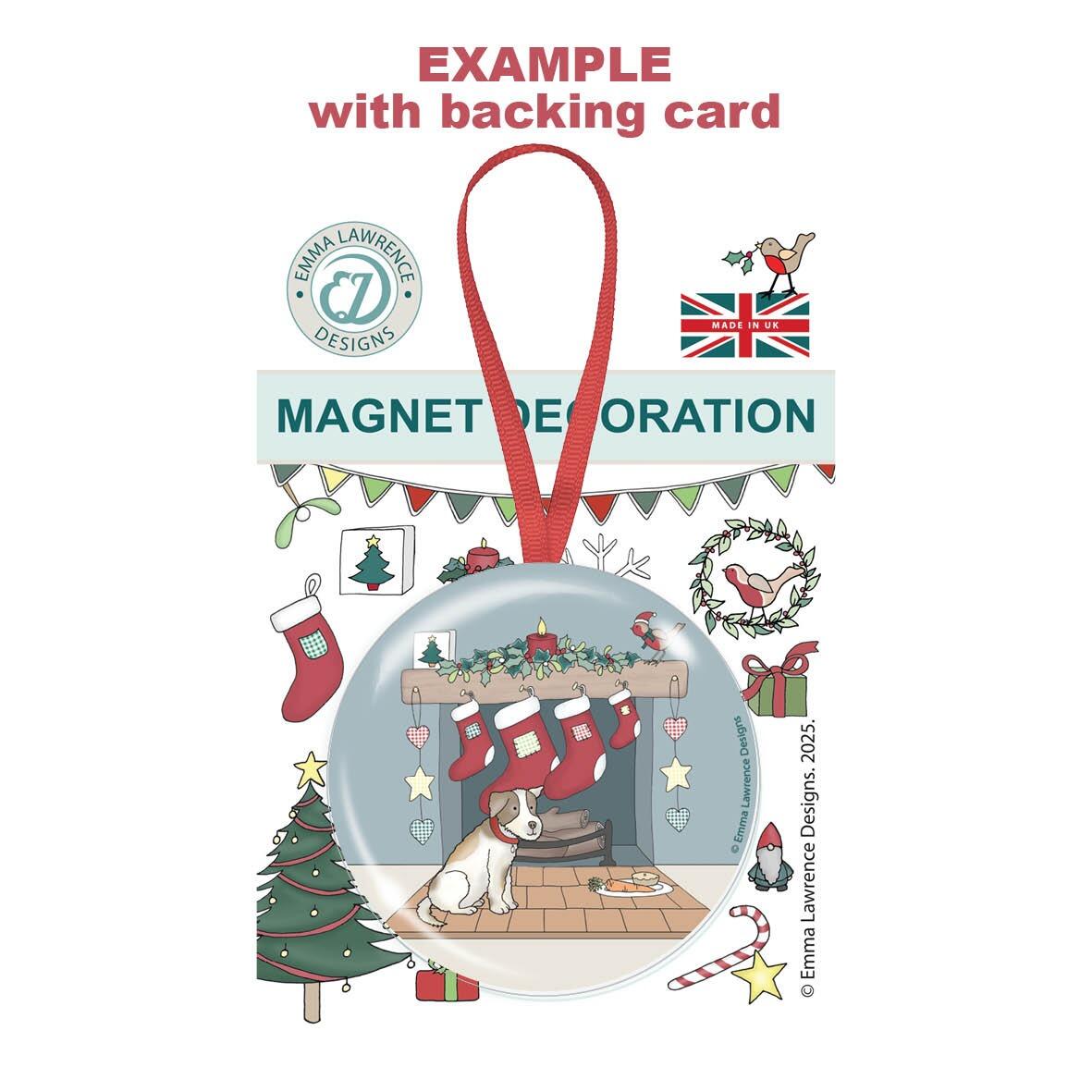 Bulk Fridge Magnets | Christmas Country Living, Emma Lawrence Hanging Decorations. UK Made for Trade - Presentation card option
