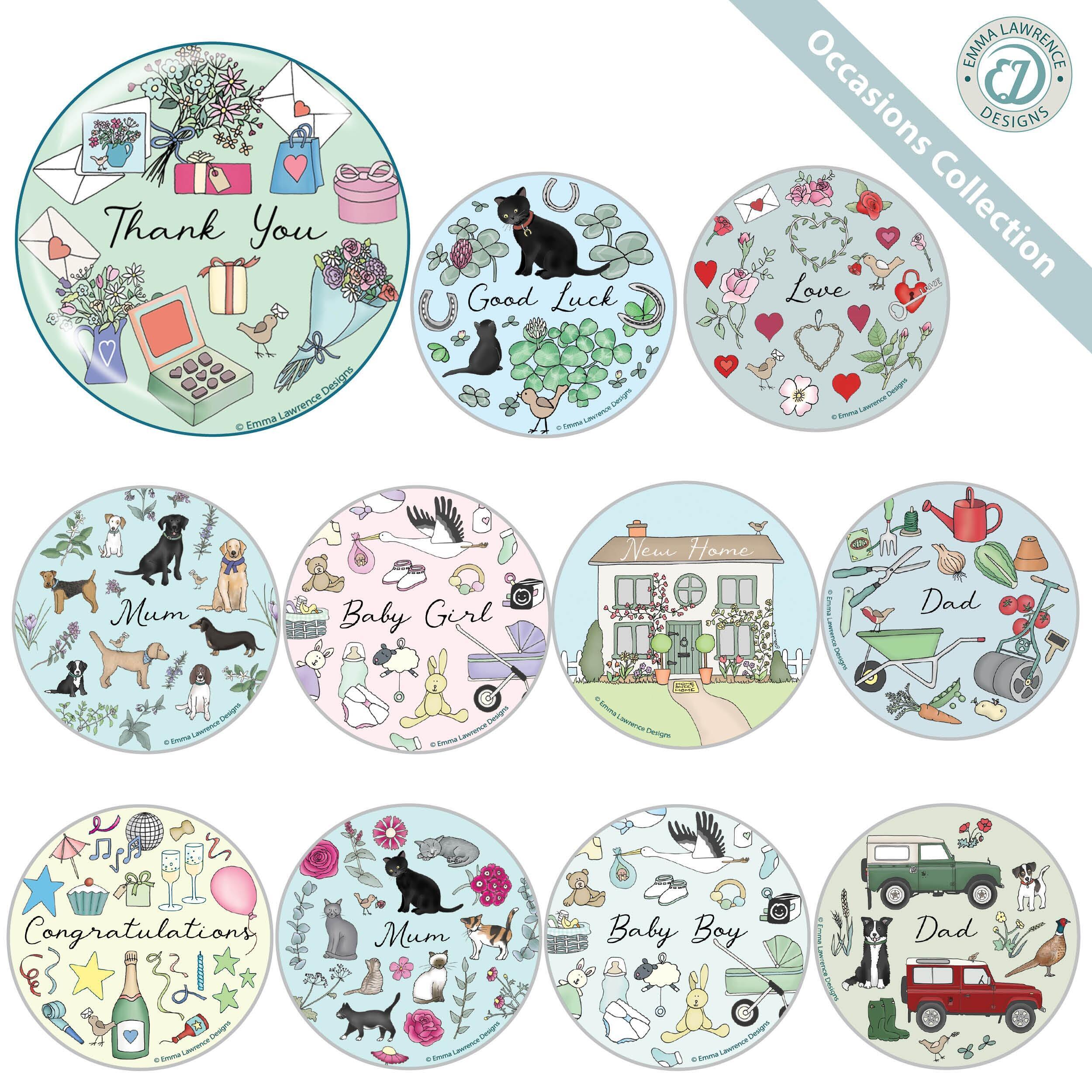 Fridge Magnet Gifts | Occasion Collection, Emma Lawrence Designs. Retail & Trade. Personalise Options