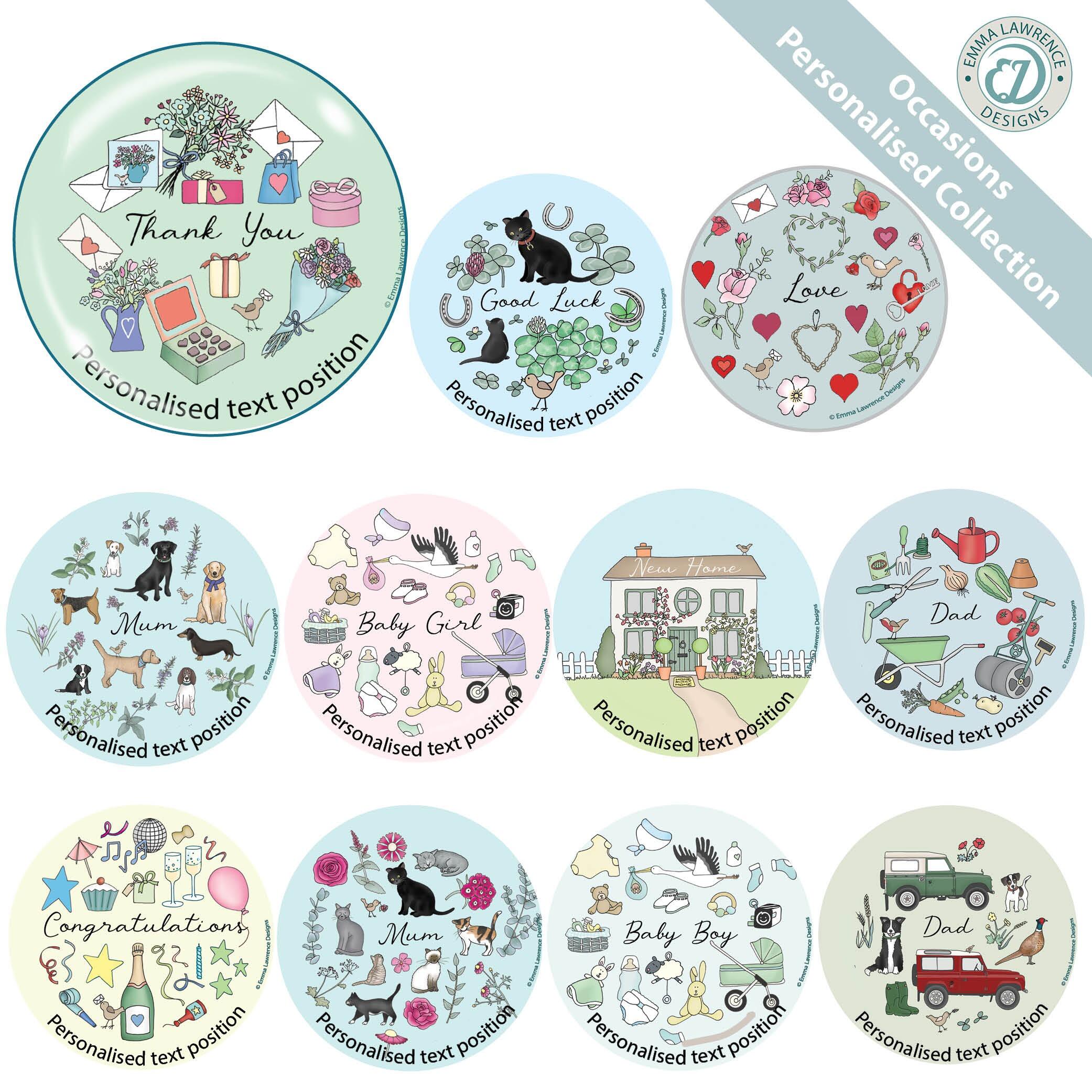 Fridge Magnet Gifts | Occasion Collection, Emma Lawrence Designs. Retail & Trade. Personalise Options
