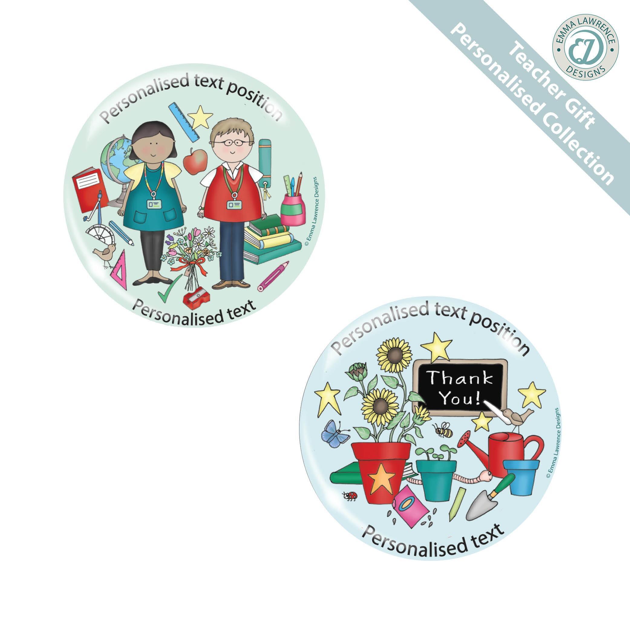 Custom Fridge Magnets | Personalised Teacher Gift Fridge Magnets by Emma Lawrence. Retail/Trade