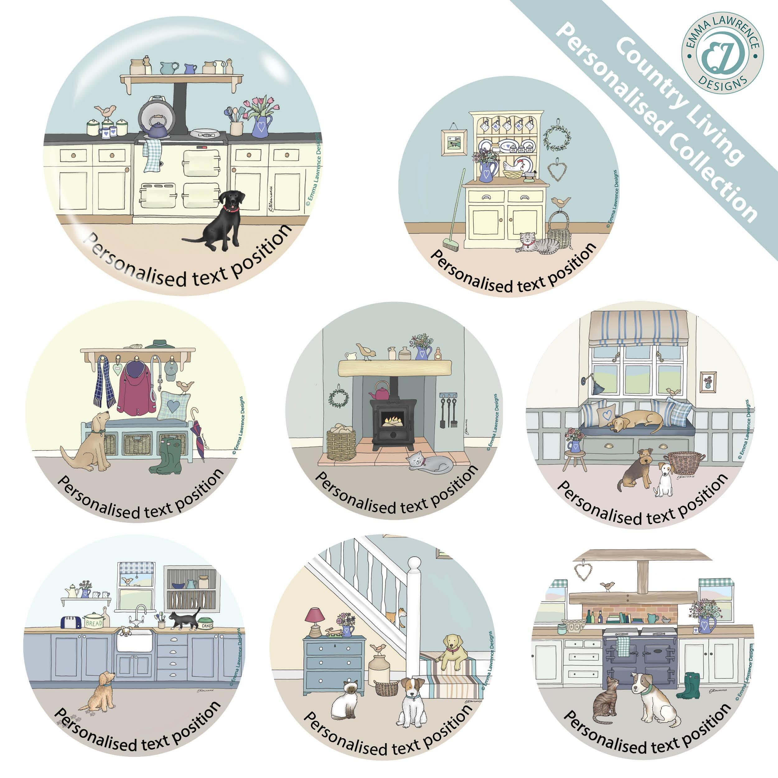 Custom Fridge Magnets | Personalised Emma Lawrence Country Living Collection