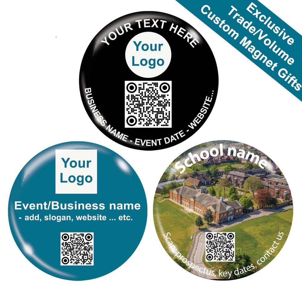 BULK Purchases QR Code Magnets | Low Cost Custom Fridge Magnets Designs with QR Codes Included