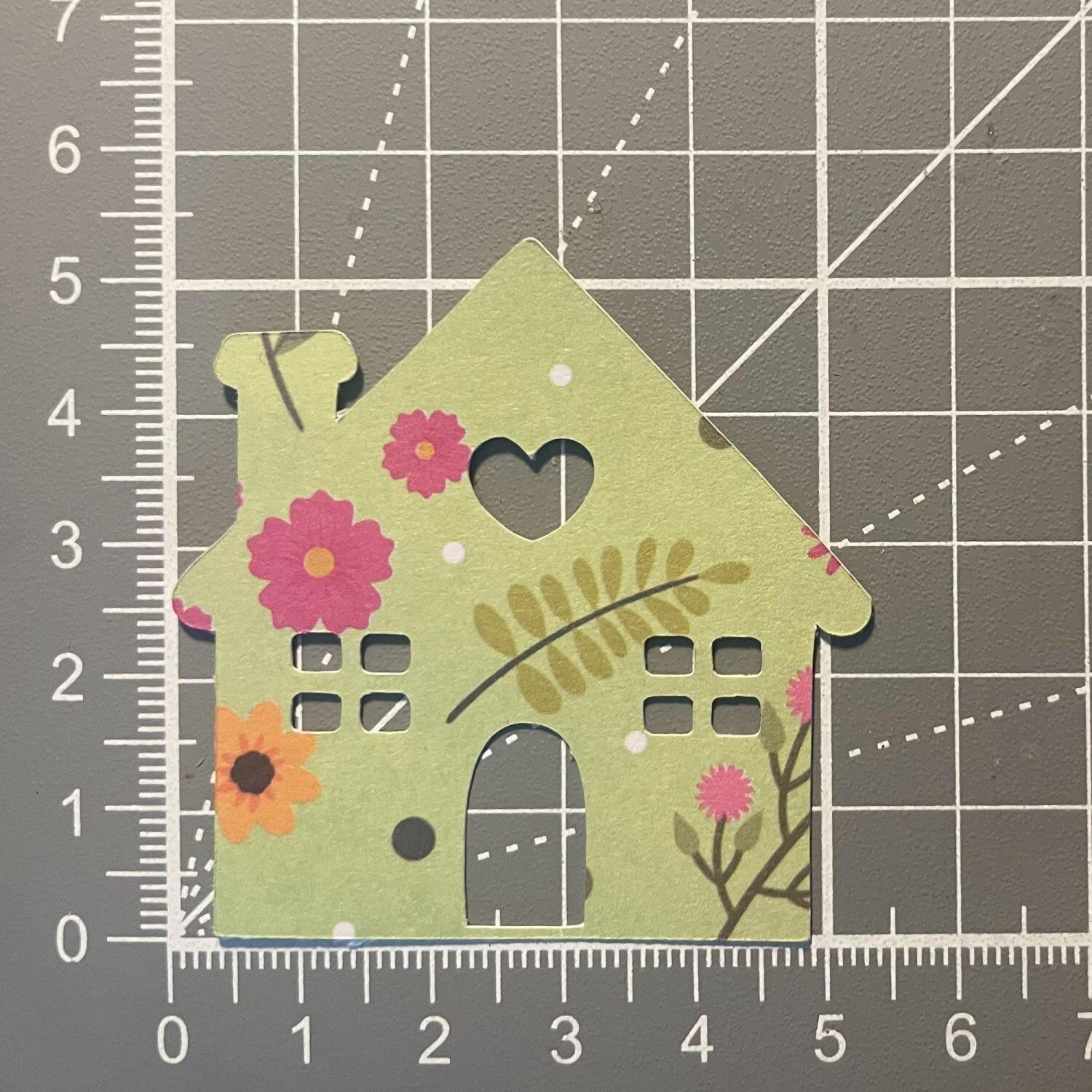 Floral House-Shaped Card Embellishments 3