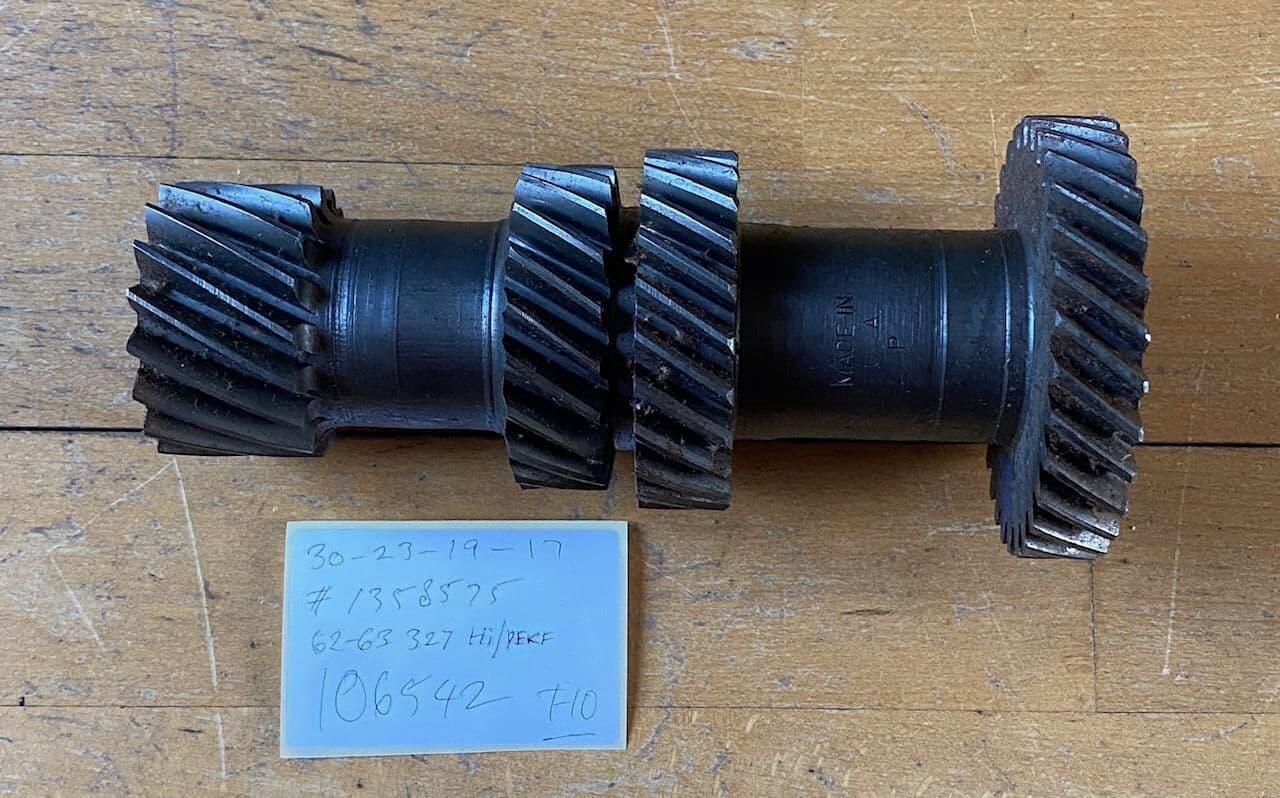 1962-63 Borg Warner T-10 GM 1358575 GEAR CLUSTER 30-23-19-17 new
