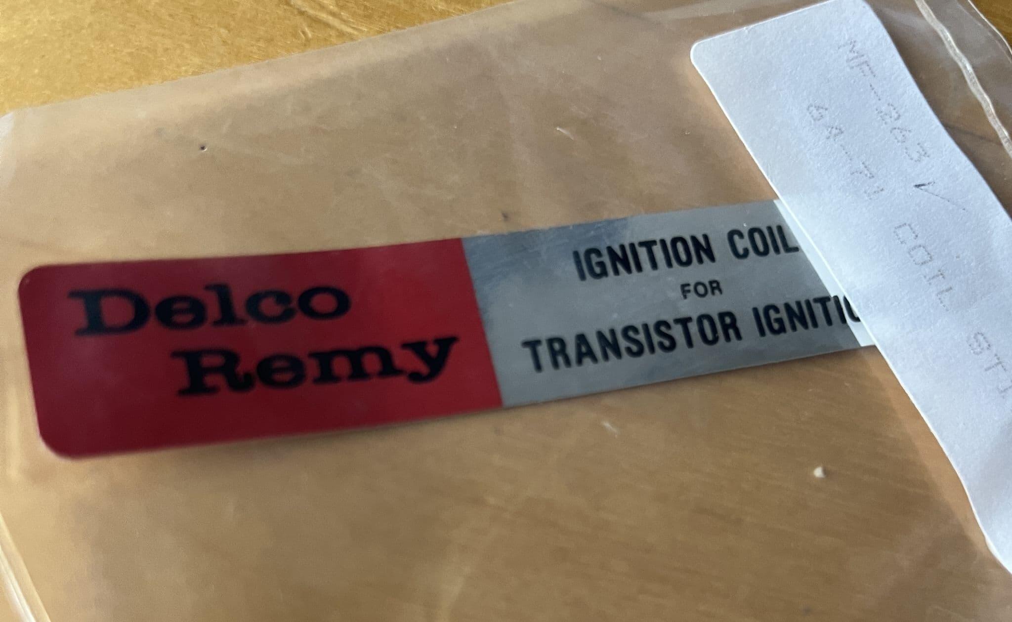 Sticker Transistor 1964-71 transistor coil DECAL STICKER Peel Off Adhesive Back MF263
