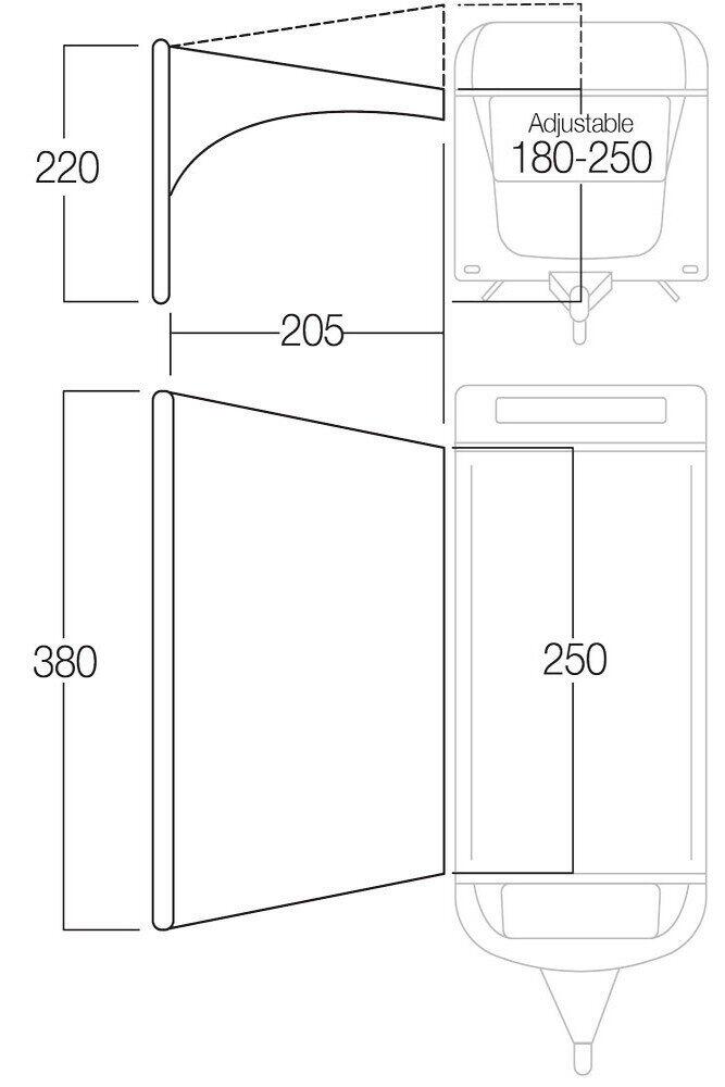 AirBeam Sky Canopy for Caravan & Motorhomes 2.5M-2022 - 2
