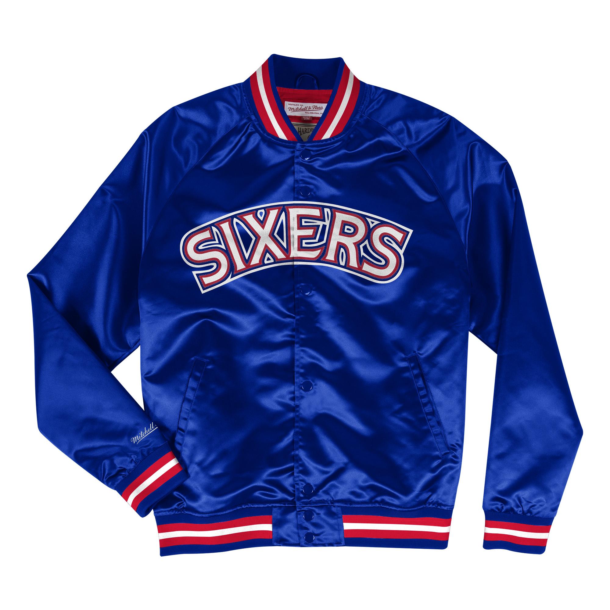 Mitchell & Ness NBA Lightweight Satin Jacket Philadelphia 76ers