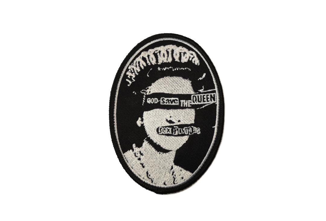 Official Band Merch | Sex Pistols - God Save The Queen Oval Woven Patch - Iron On