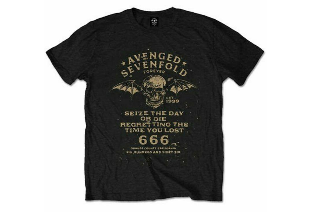 Official Band Merch | Avenged Sevenfold - Seize The Day AX7 Official Men's Short Sleeve Men's Tee