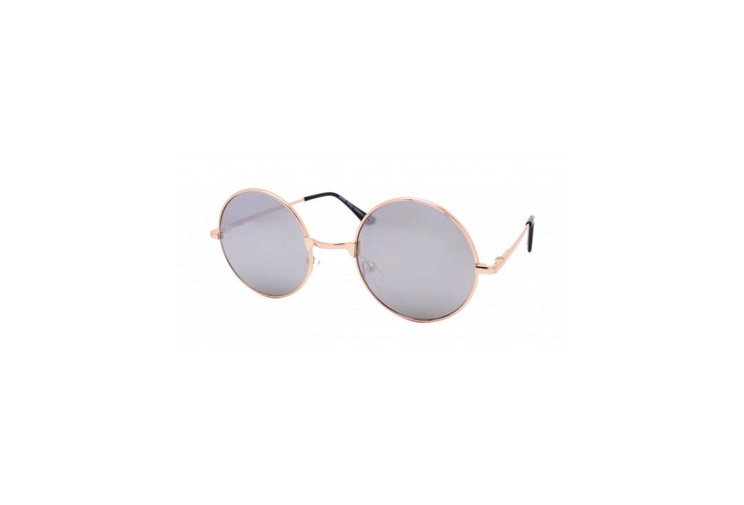 RayFlector | Silver Mirror & Rose Gold Round Lennon Sunglasses