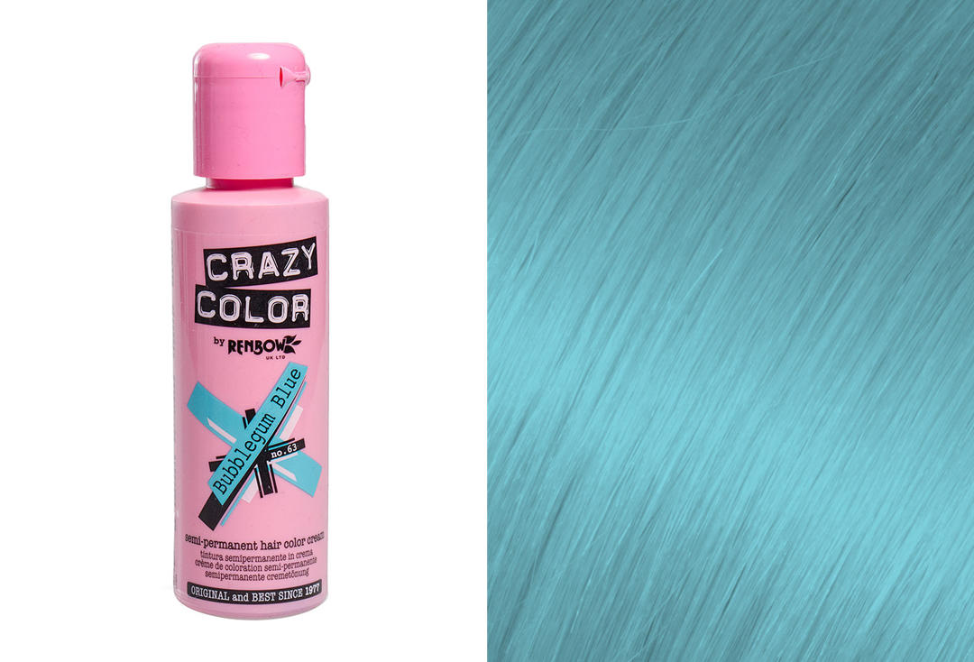 Renbow | Crazy Color Semi-Permanent Hair Colour (063 Bubblegum Blue)
