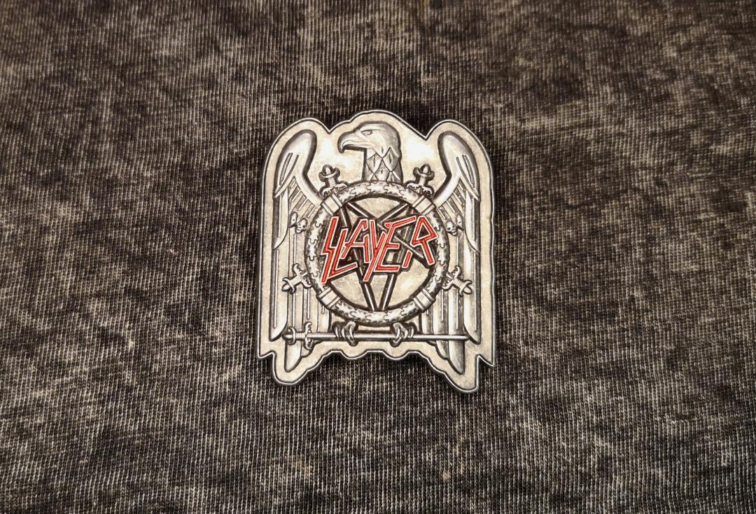 Official Band Merch | Slayer - Eagle Metal Pin Badge - Front
