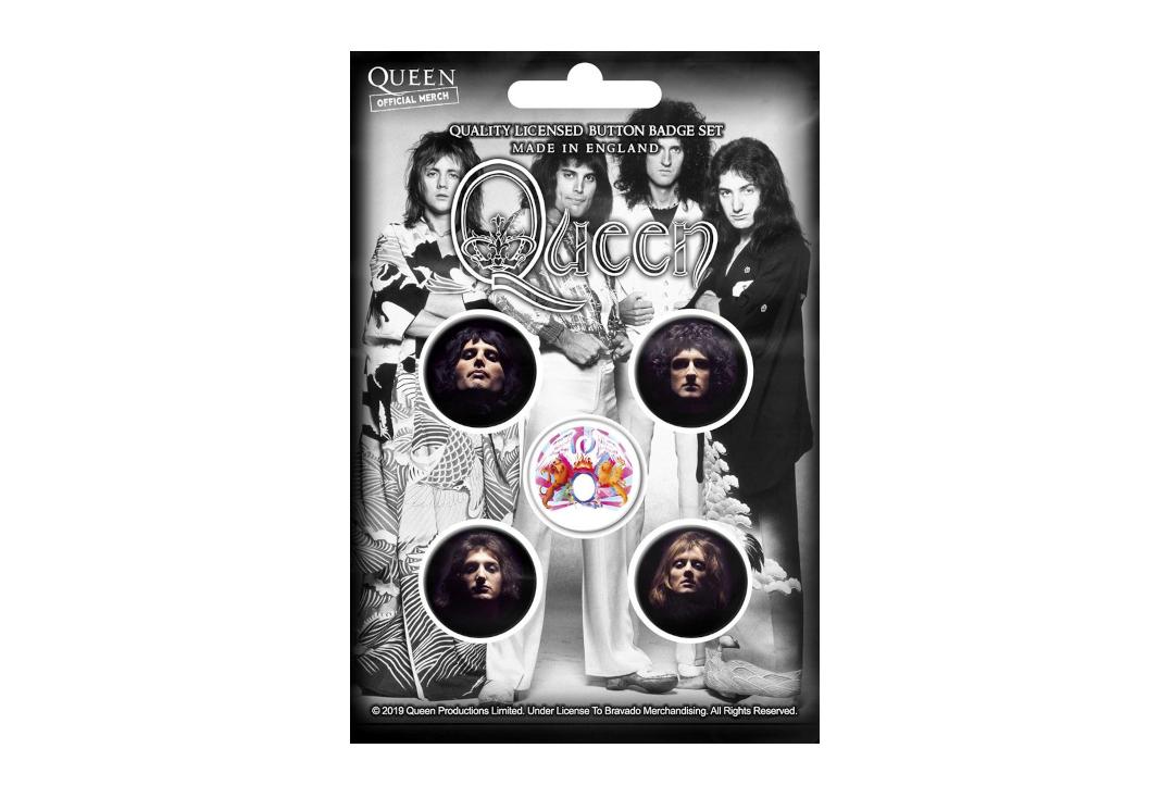 Official Band Merch | Queen - Faces Button Badge Pack