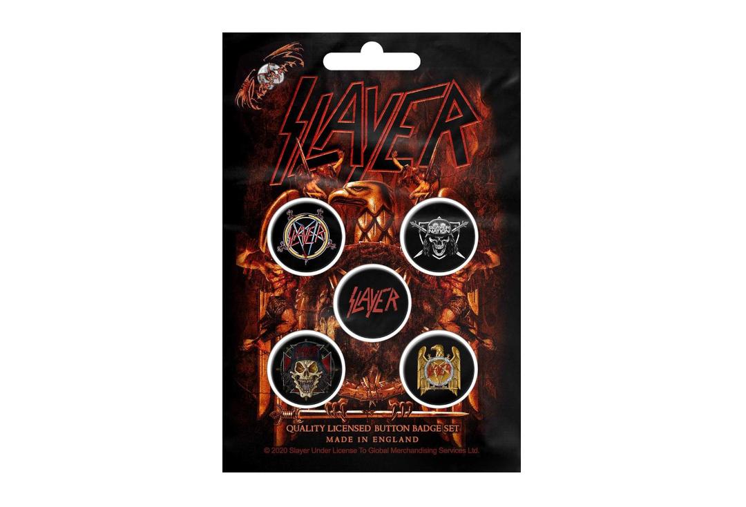 Official Band Merch | Slayer - Eagle Button Badge Pack
