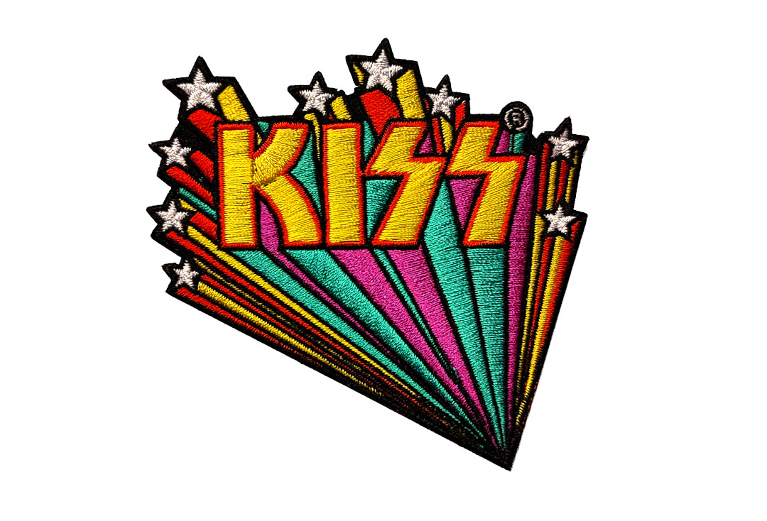Official Band Merch | Kiss - Star Banners Logo Woven Patch