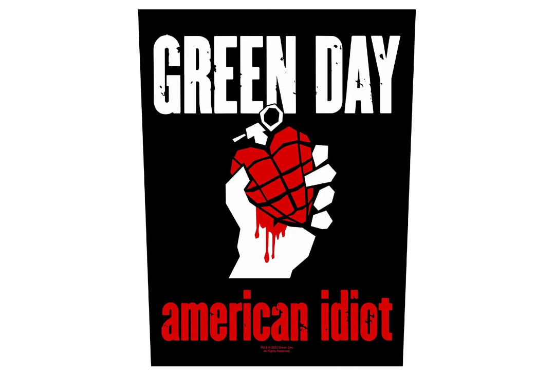 Official Band Merch | Green Day - American Idiot Printed Back Patch