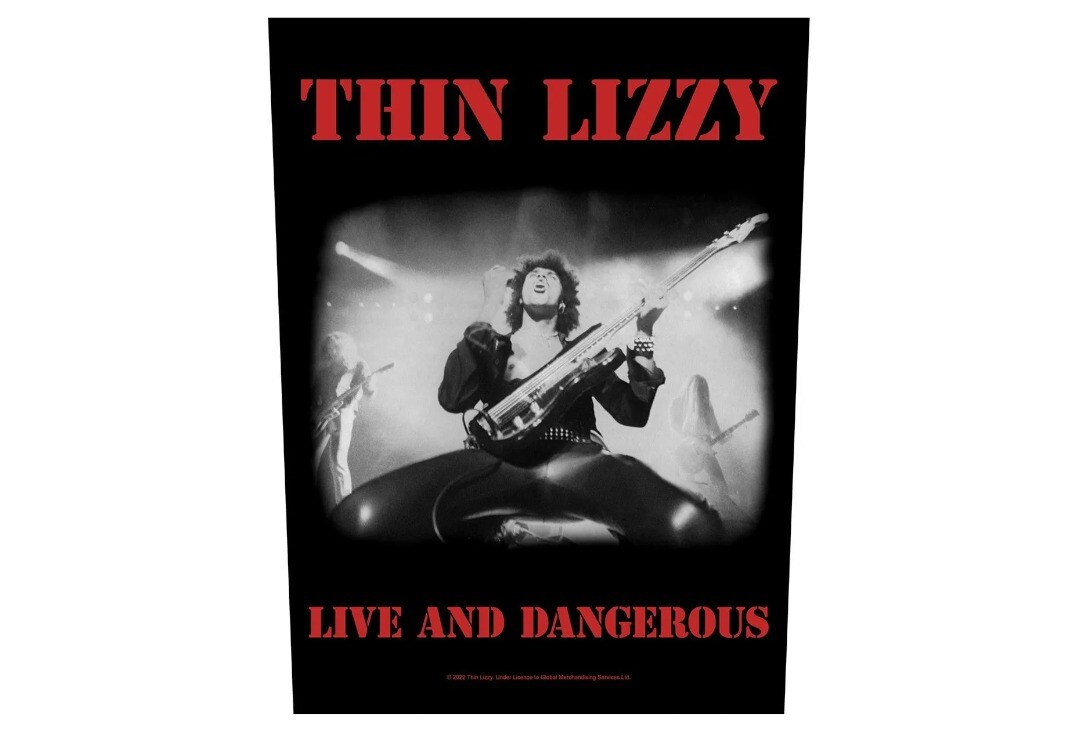 Official Band Merch | Thin Lizzy - Live And Dangerous Printed Back Patch