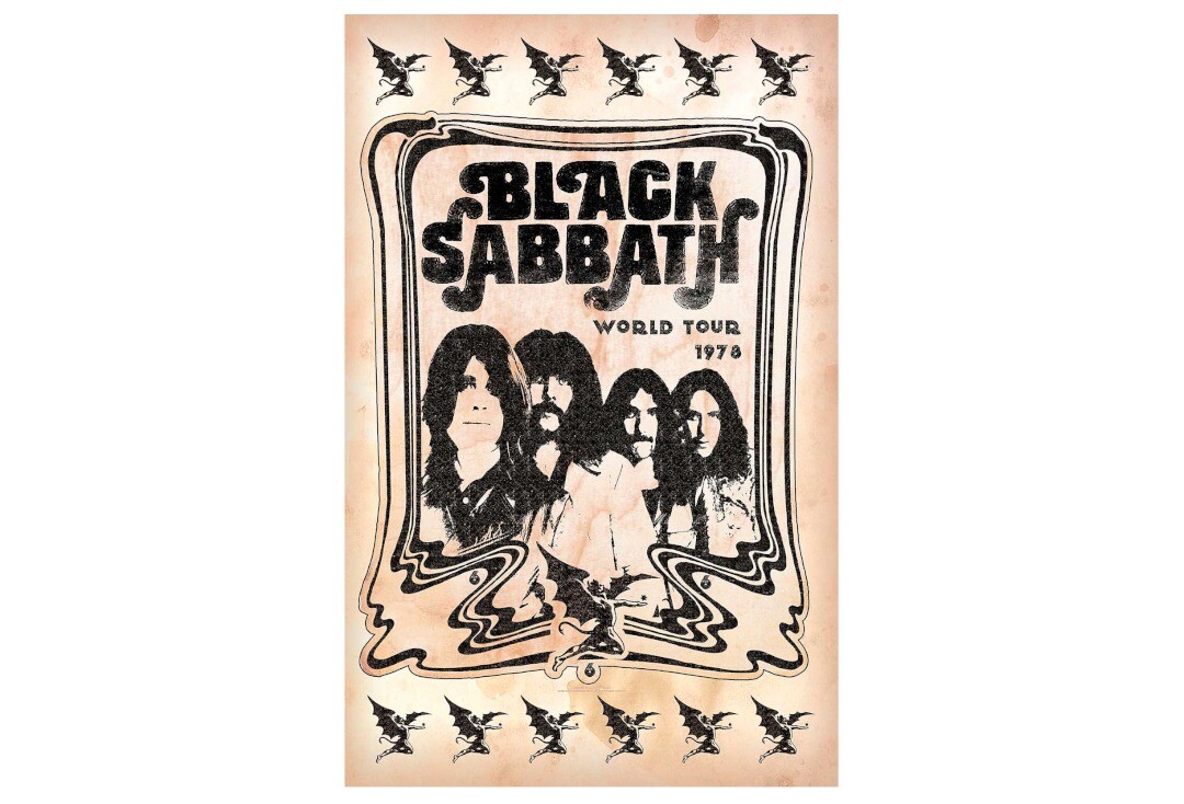 Official Band Merch | Black Sabbath - World Your 1978 Printed Textile Poster