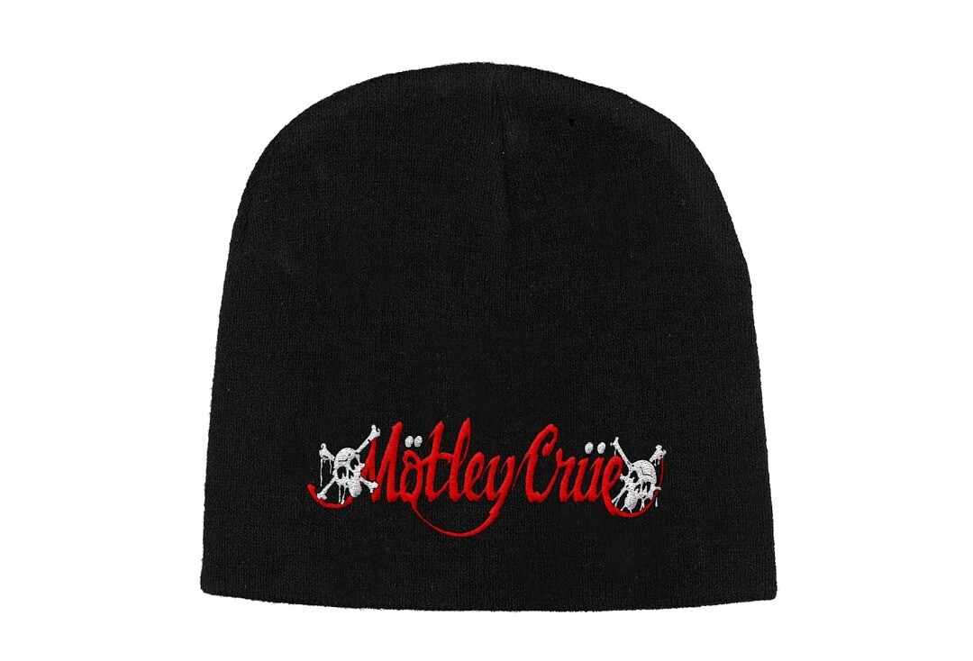 Official Band Merch | Motley Crue - Dr. Feelgood Logo Embroidered Official Knitted Beanie Hat