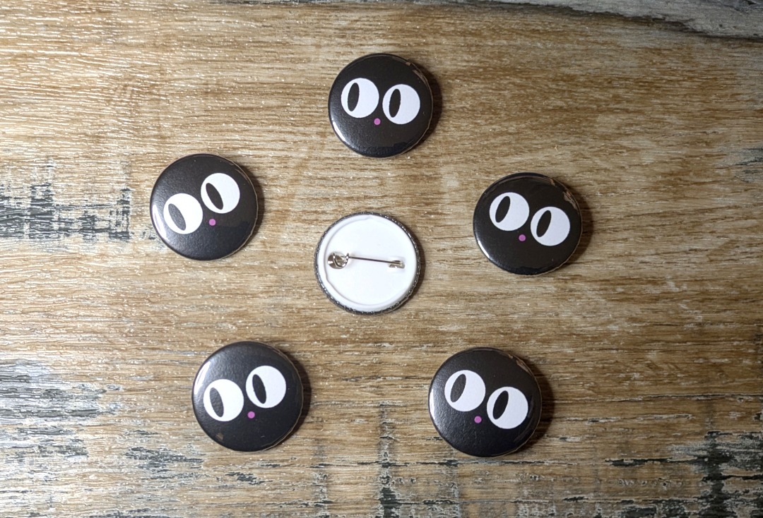 Cat's Eyes Button Badge