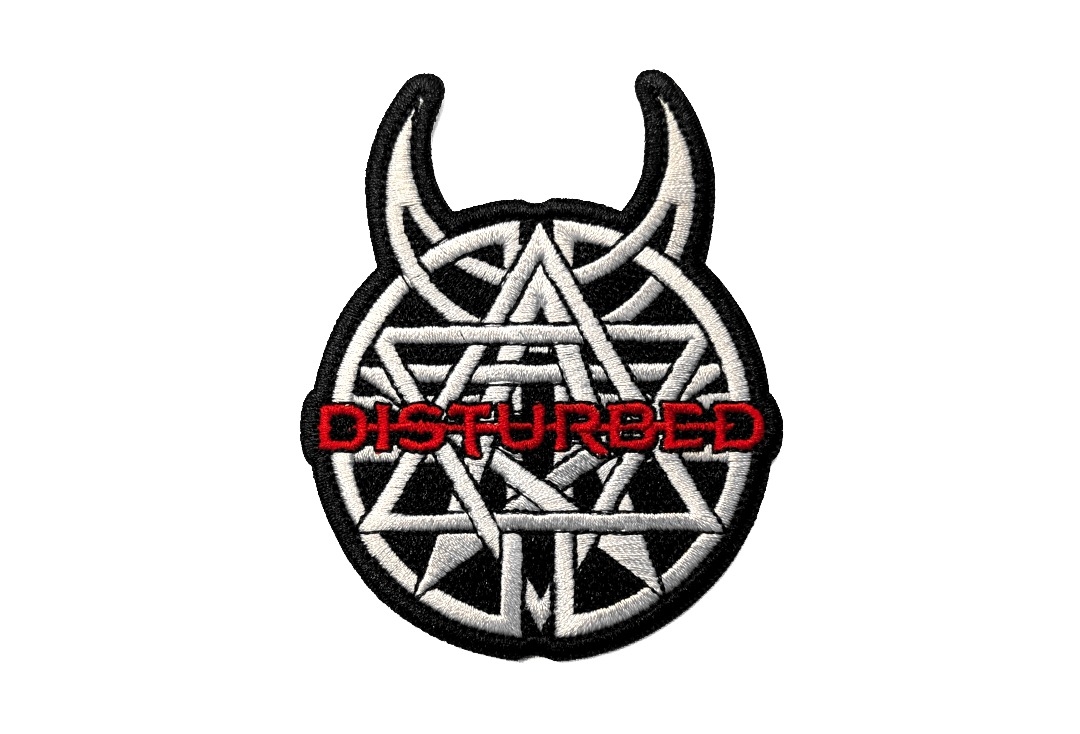 Disturbed - Cut Out Logo Iron On Embroidered Patch