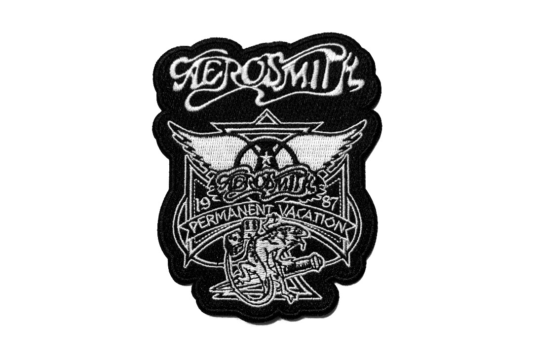 Aerosmith - Permanent Vacation Cut Out Iron On Embroidered Patch