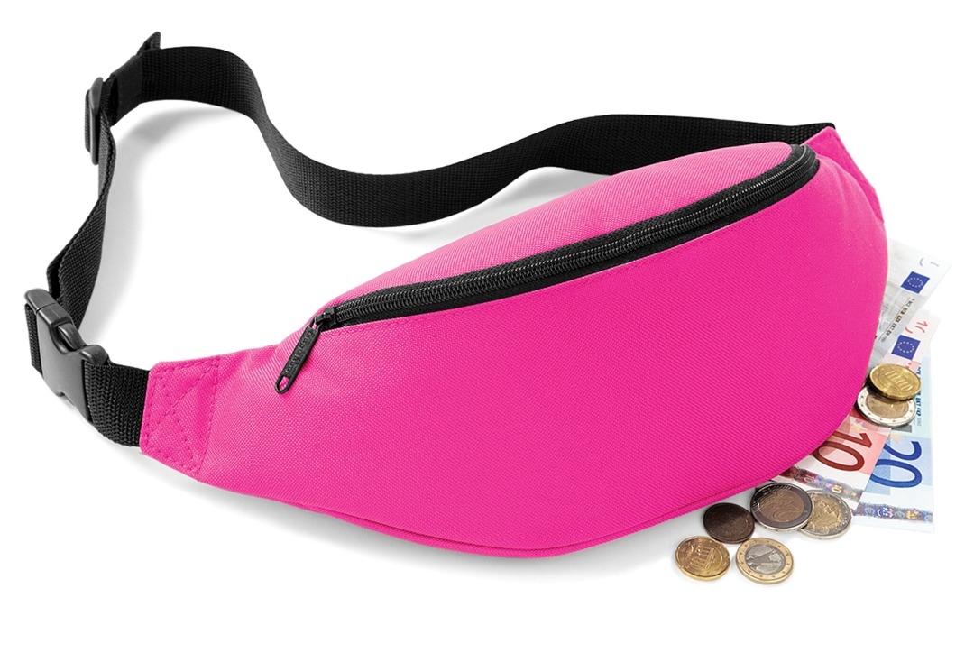 Fuchsia Double Pocket Bum Bag