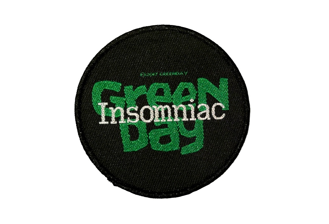 Green Day - Round Insomniac Sew On Woven Patch