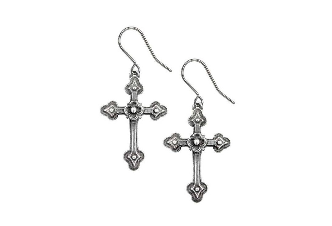 Gothic Devotion Cross Alchemy Gothic Earrings