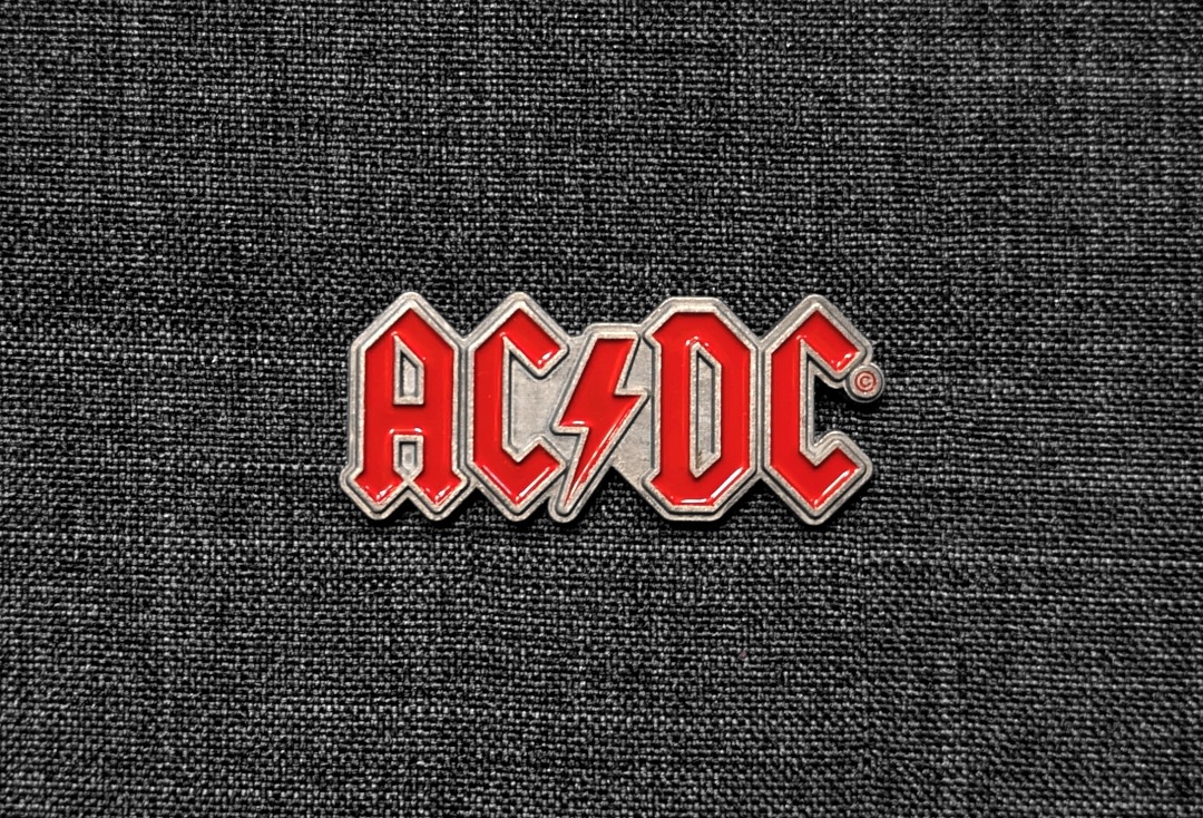 AC/DC - Red Logo Official Metal Pin Badge