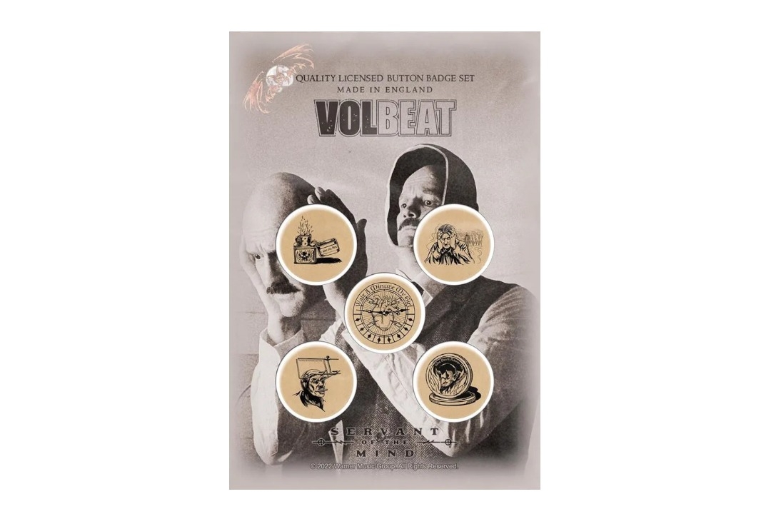 Volbeat - Servant Of The Mind Official Button Badge Pack