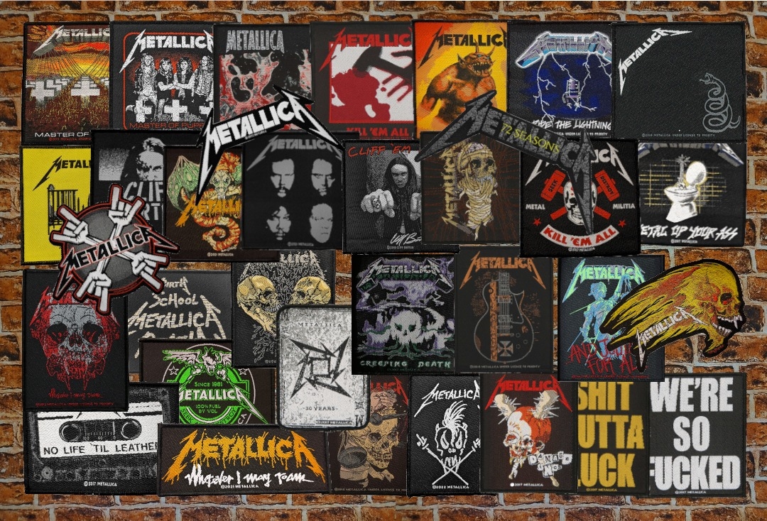 Metallica - Bundle Of 34 Official Sew On Woven Patches Albums & Designs