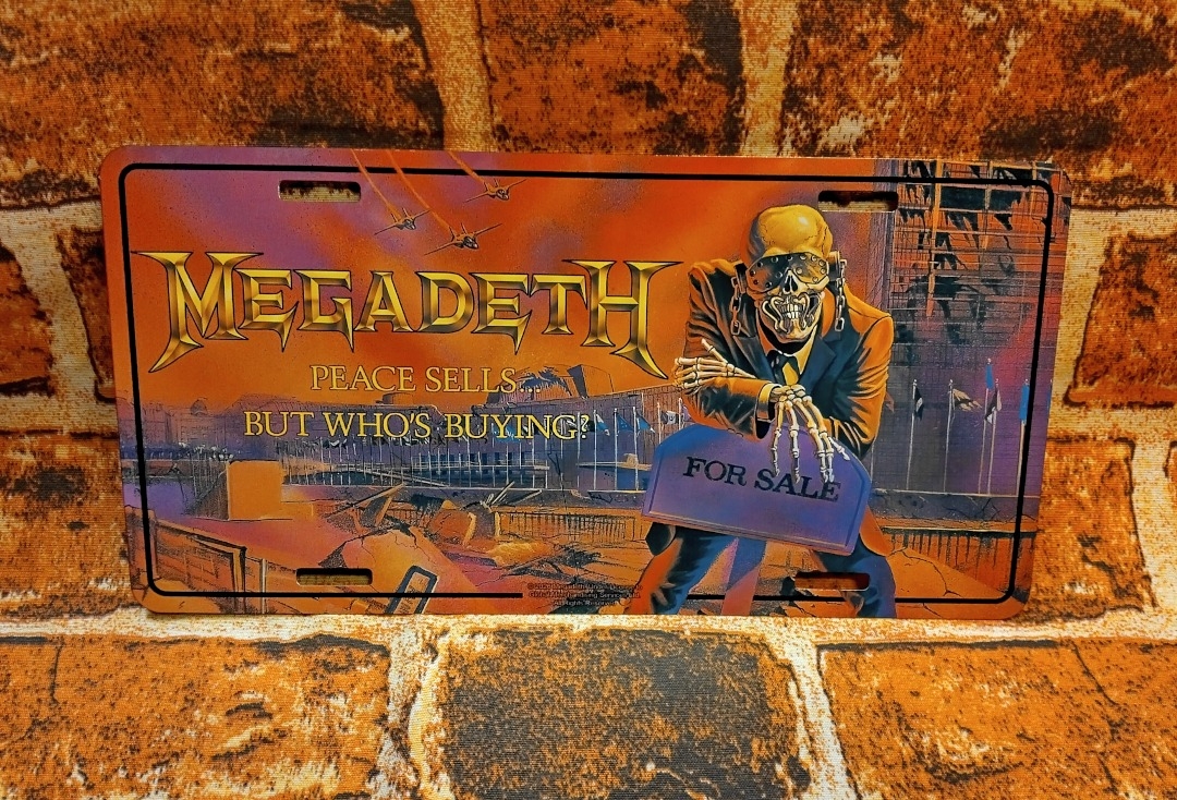 Megadeth - Peace Sells Metal Number Plate