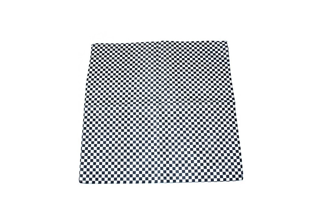 White & Black Checkerboard Cotton Bandana