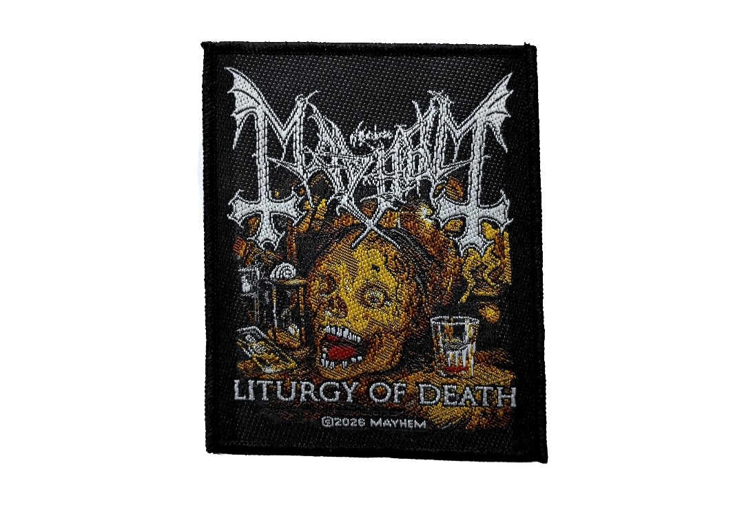 Mayhem - Liturgy Of Death Sew On Woven Patch