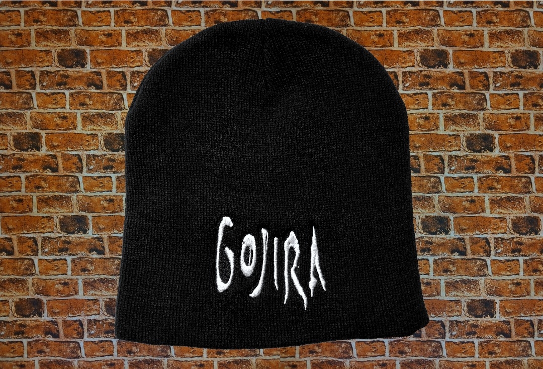 Gojira - White Logo Embroidered Official Knitted Beanie Hat
