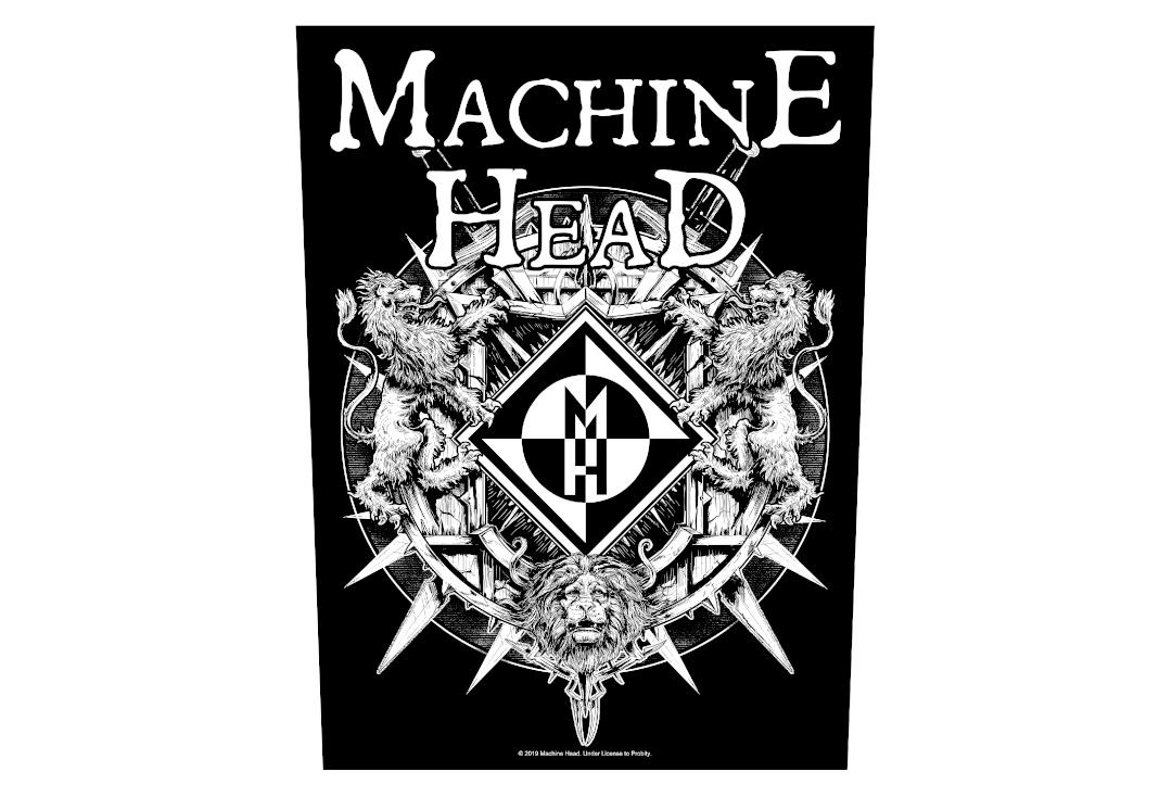Official Band Merch | Machine Head - Crest Large Printed Back Patch