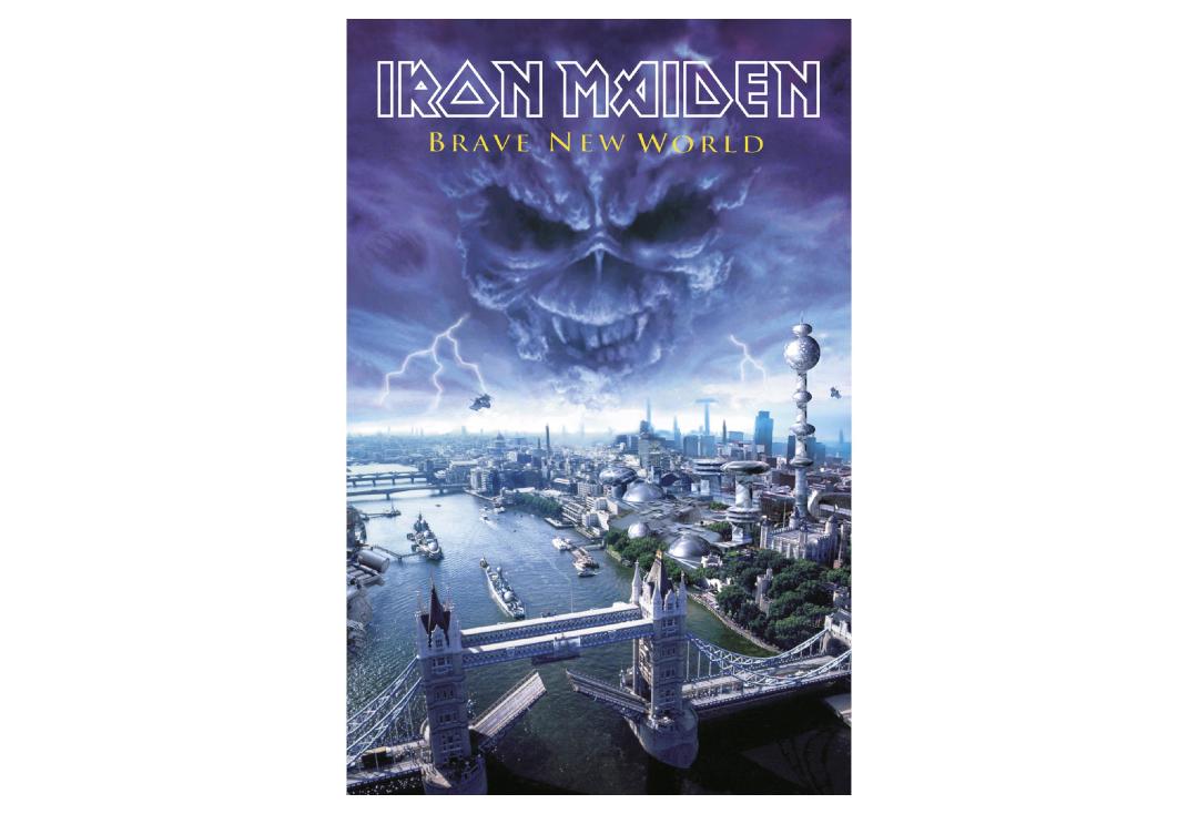 Official Band Merch | Iron Maiden - Brave New World Printed Textile Poster