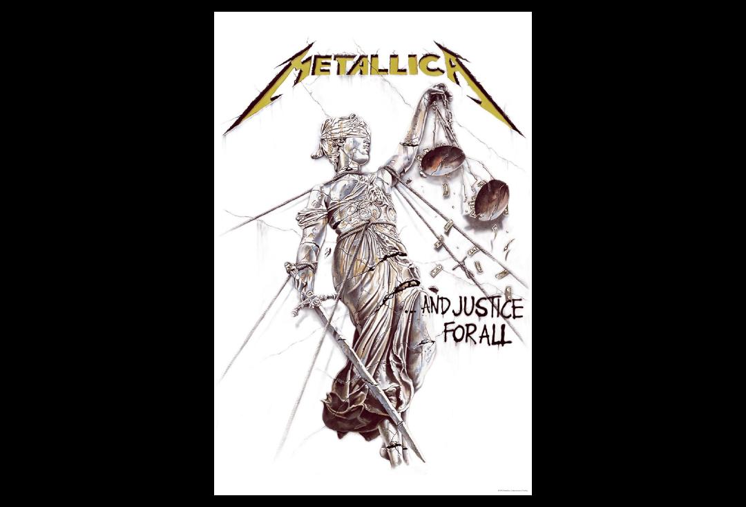 Official Band Merch | Metallica - And Justice For All Printed Textile Poster