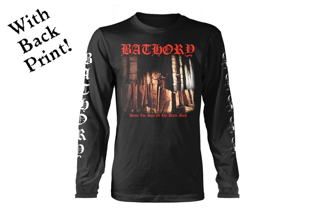 Official Band Merch | Bathory - Under The Sign Men's Official Long Sleeve T-Shirt - Front