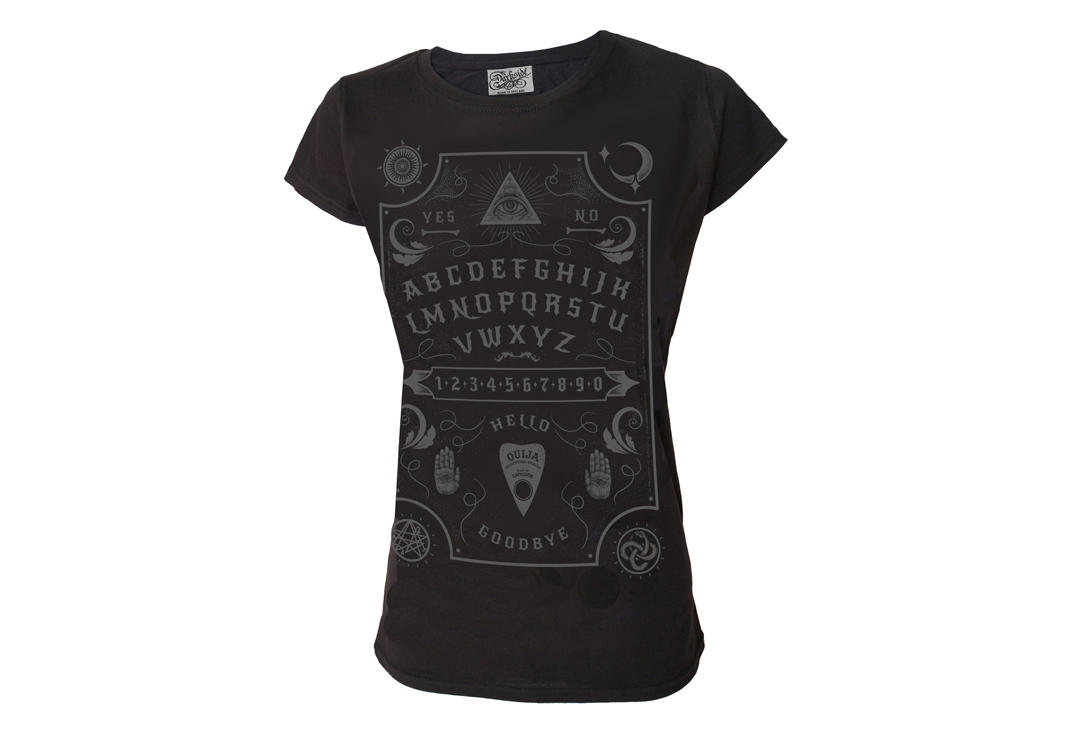 Darkside | Ouija Black Girl's Skinny Fit T-Shirt