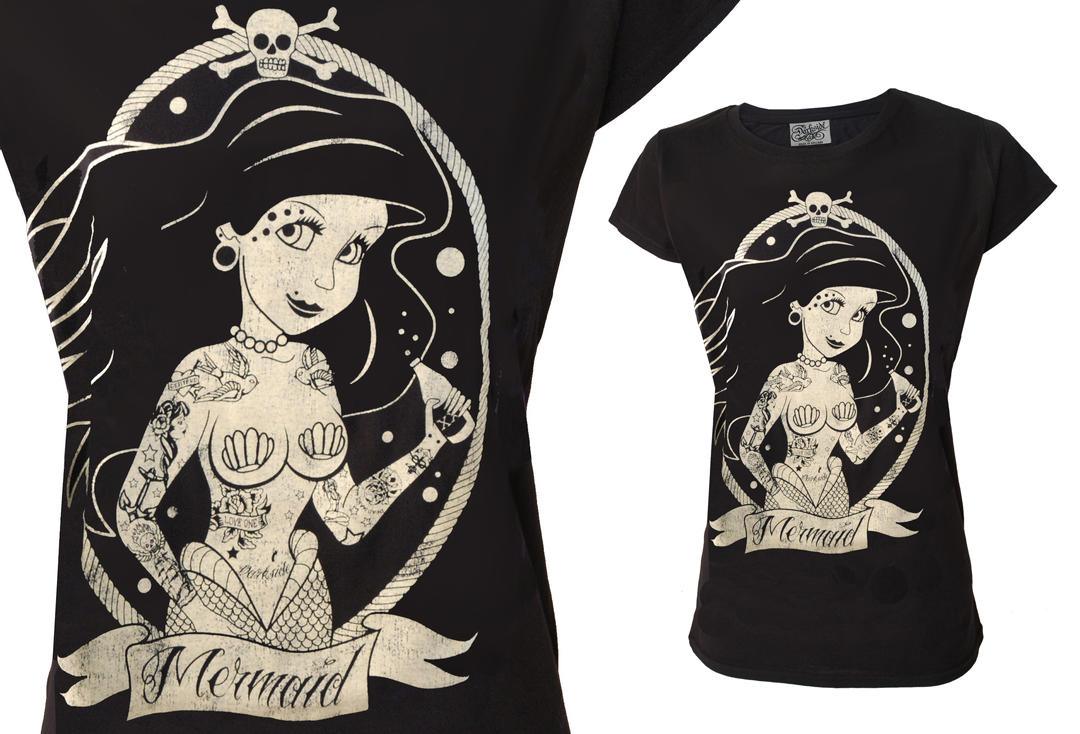 Darkside | Mermaid Girl's Skinny Fit T-Shirt