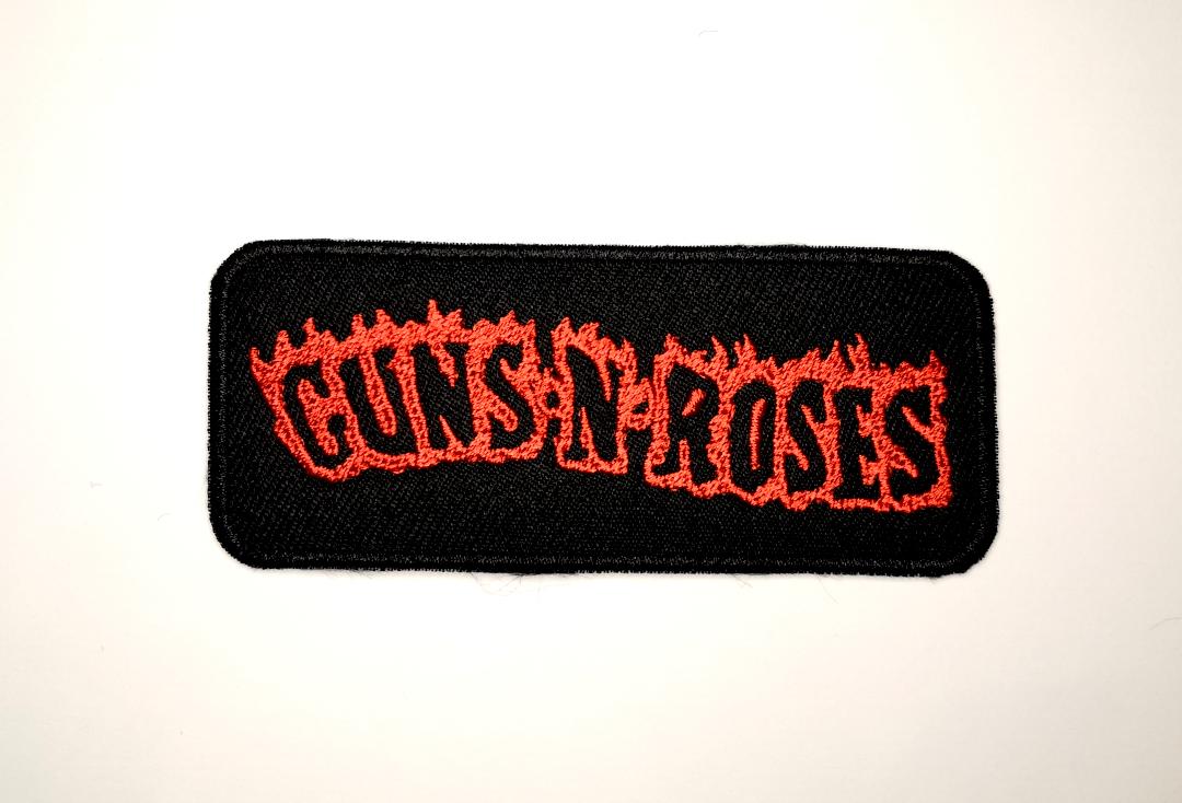 Official Band Merch | Guns N' Roses - Flaming Logo Woven Patch