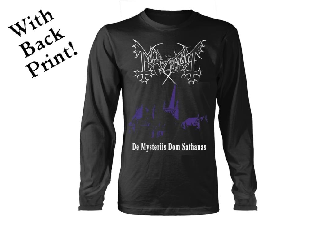 Official Band Merch | Mayhem - De Mysteriis Dom Sathanas Men's Official Long Sleeve T-Shirt - Front