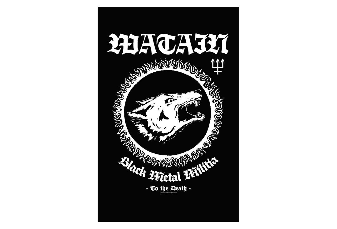Official Band Merch | Watain - Black Metal Militia Printed Textile Poster