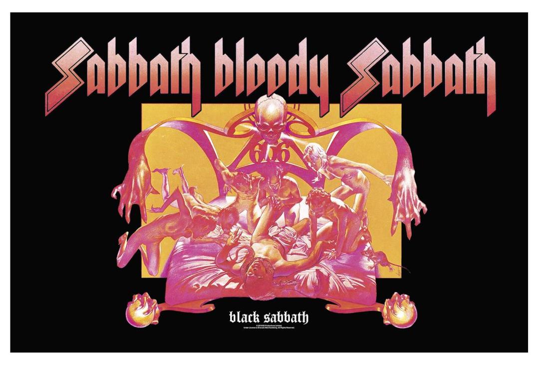 Official Band Merch | Black Sabbath - Sabbath Bloody Sabbath Printed Textile Poster
