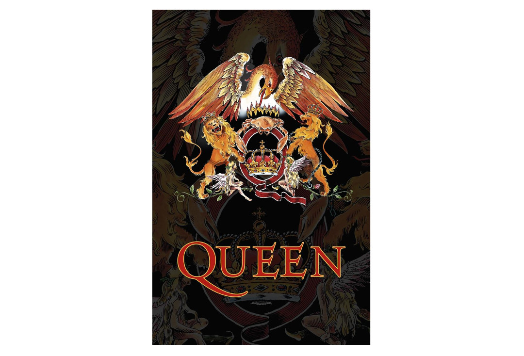 Official Band Merch | Queen - Crest Printed Textile Poster