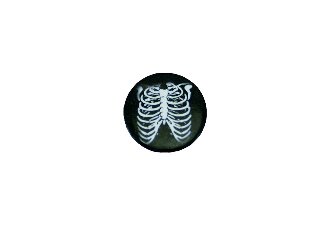 Void Clothing | Black & White Ribcage Button Badge